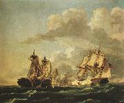 Birch, Thomas Naval Battle Between the United States and the Macedonian on Oct. 30, 1812, Spain oil painting artist